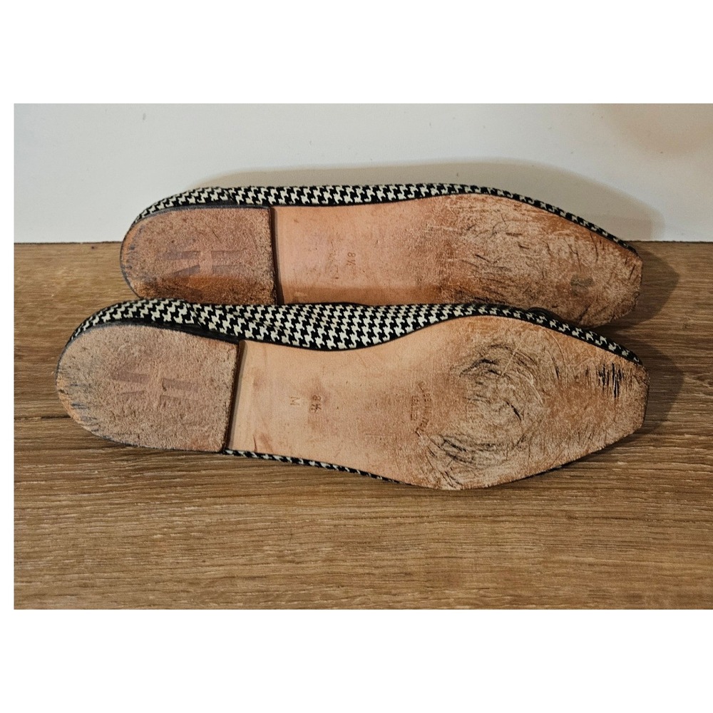 Anne Klein II Houndstooth Ballet‎ Flats Square Toe Made in Italy 8.5 M 90s VTG - Picture 5 of 6